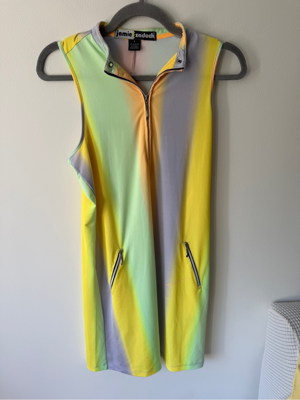 jamie sadock Sleeveless Golf Dress in Pastel Yellow, Mint & Lavender Ombre